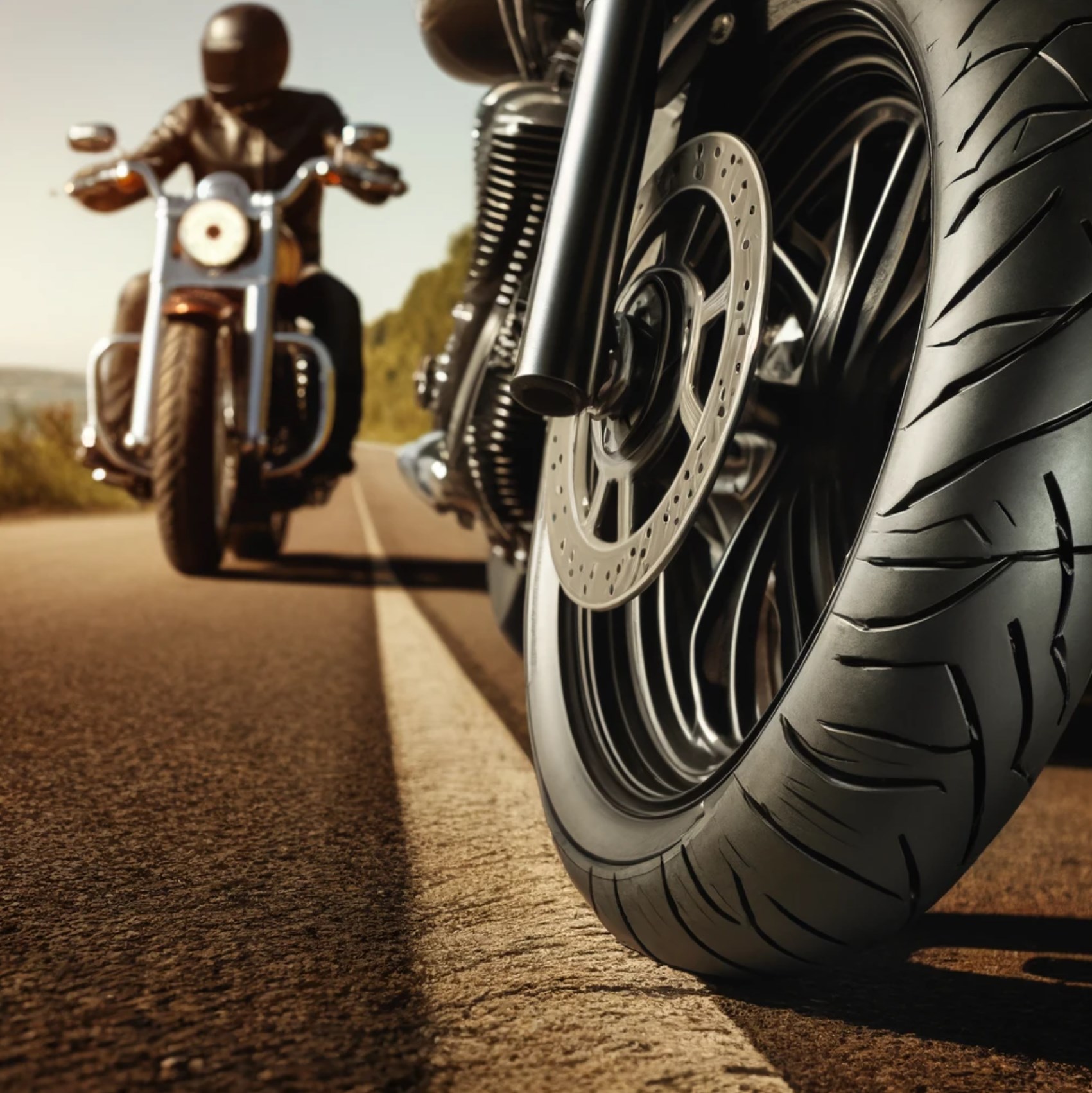 Breaking in new tires on your motorcycle