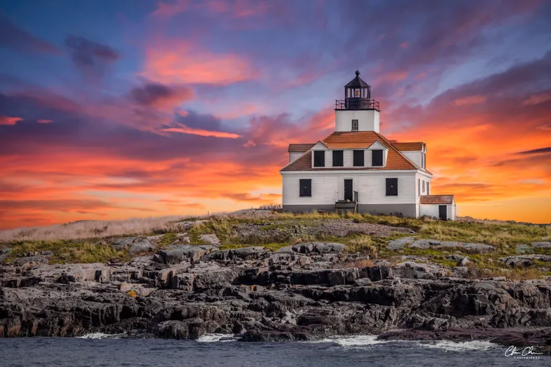 Egg Rock Lighthouse at Sunset
