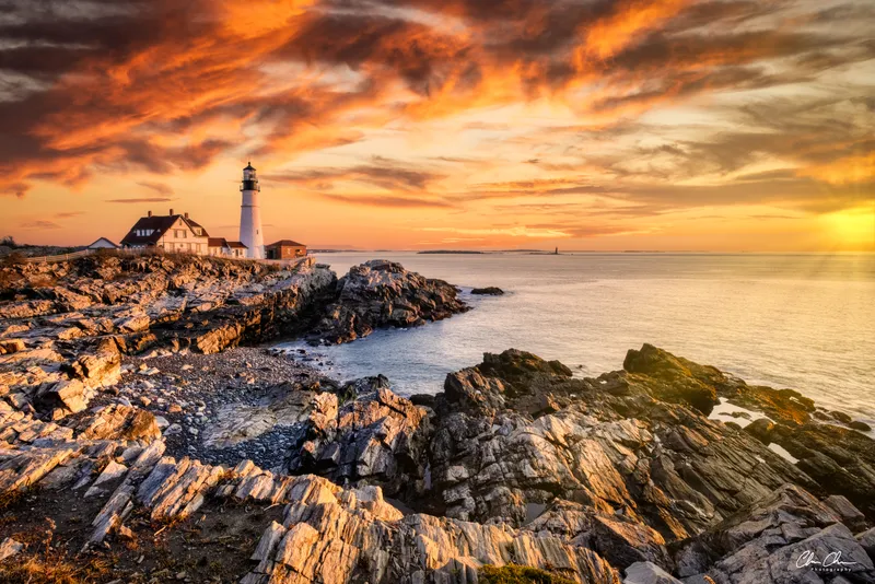 Portland Head Lighthouse at Sunset