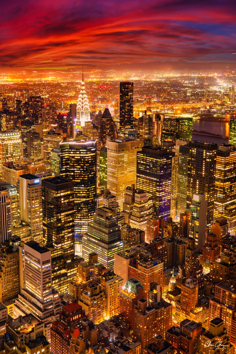 Manhattan Skyline at Sunset