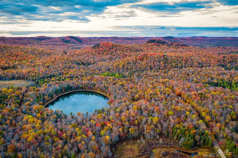 Aerial Autumn Lake