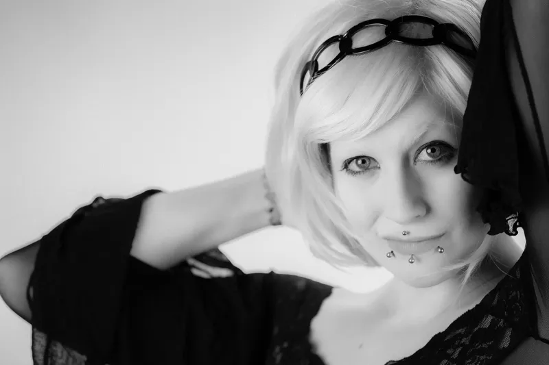 Studio Portrait in Black and White