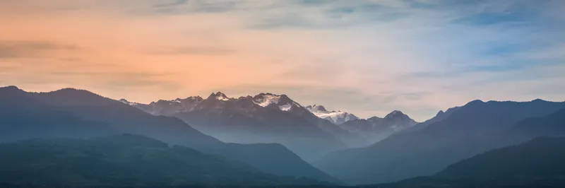 Mountain Range at Sunset
