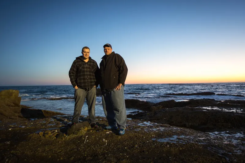 Two Men at the Rocky Coast