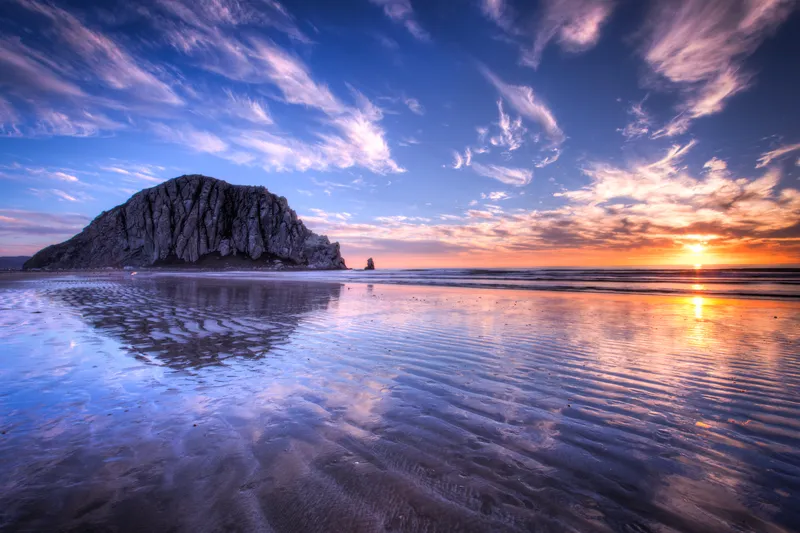 Morro Rock at Sunset
