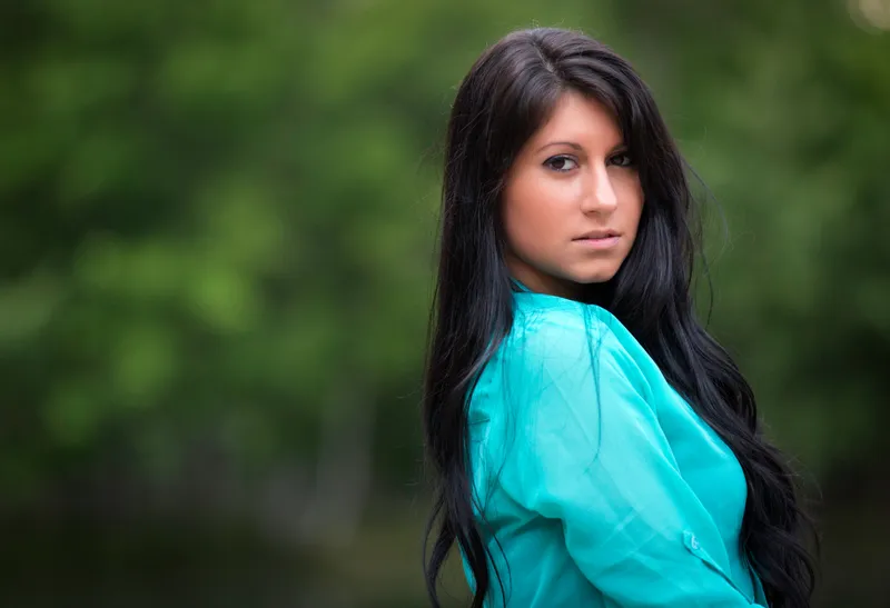 Teal Portrait