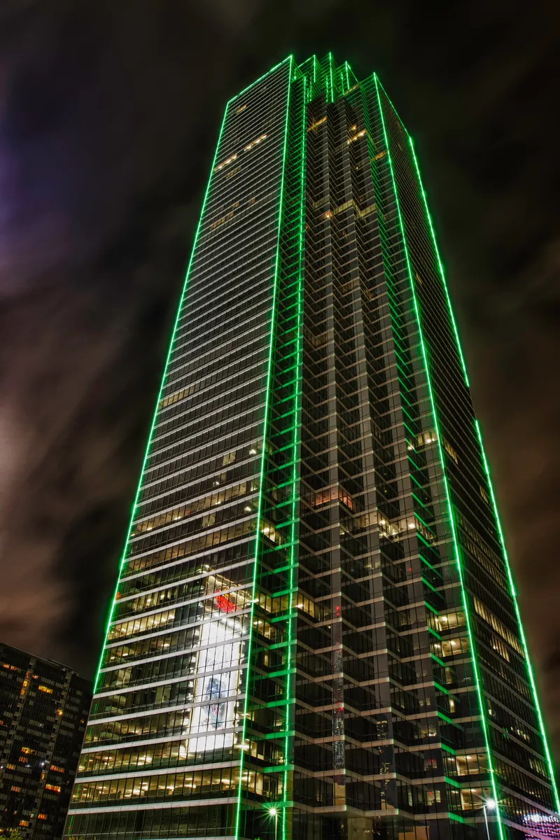 Dallas Green Building at Night
