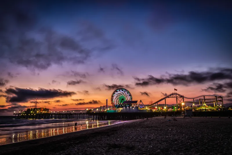 Santa Monica Pier at Sunset